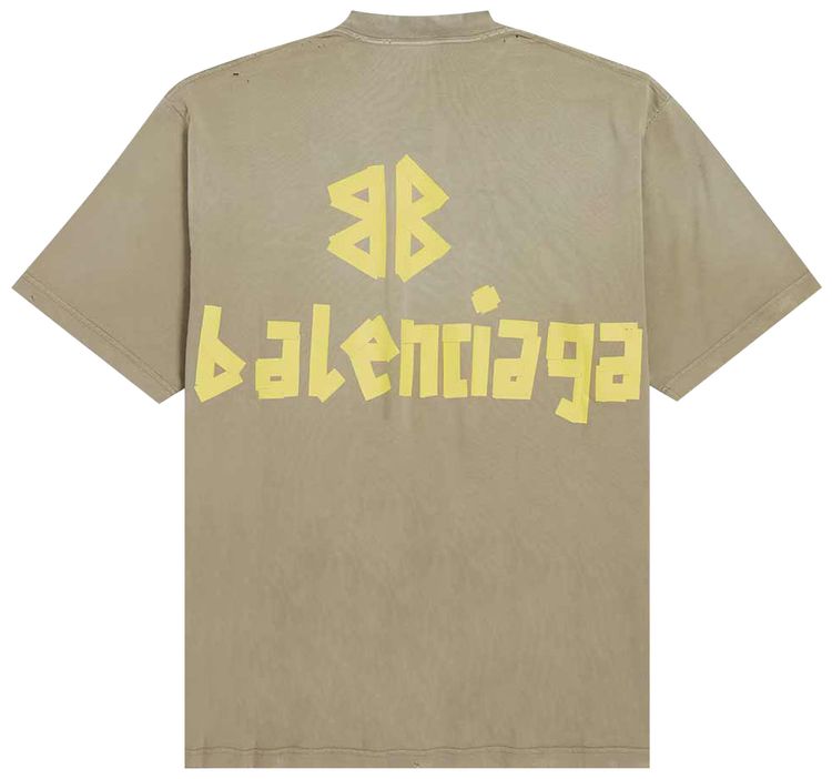 Balenciaga Tape Type T Shirt Army Green