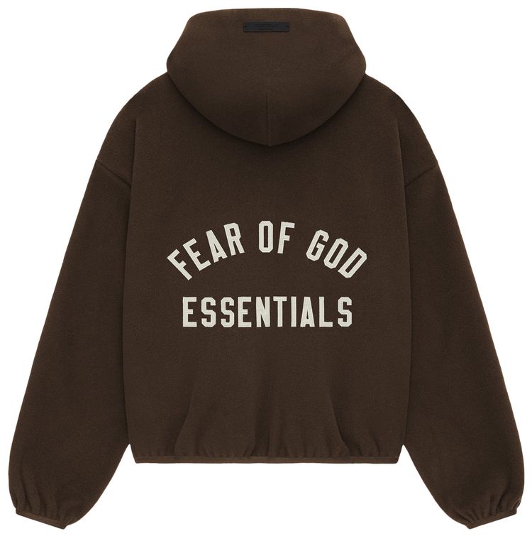 Fear of God Essentials Brushed Hooded Bomber Brown