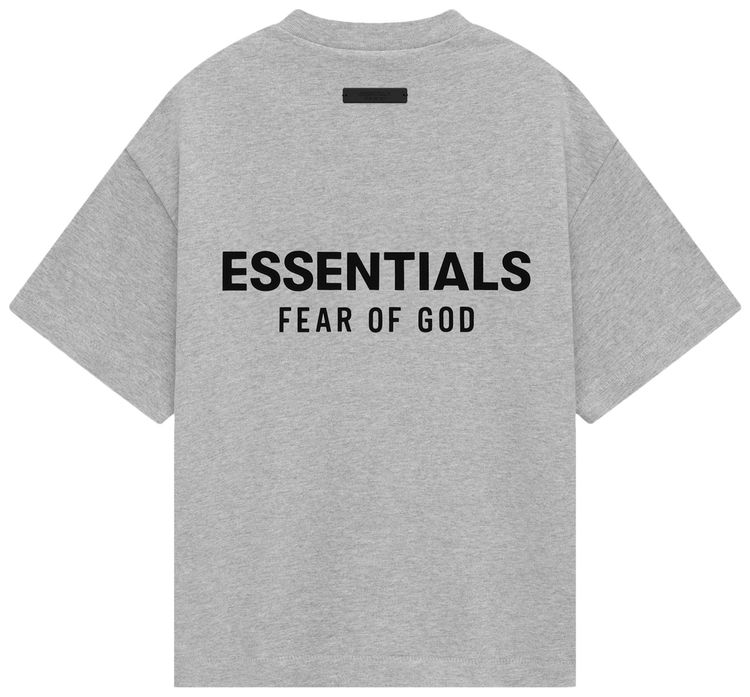 Fear of God Essentials Kids Jersey Crewneck Tee Light Heather Grey