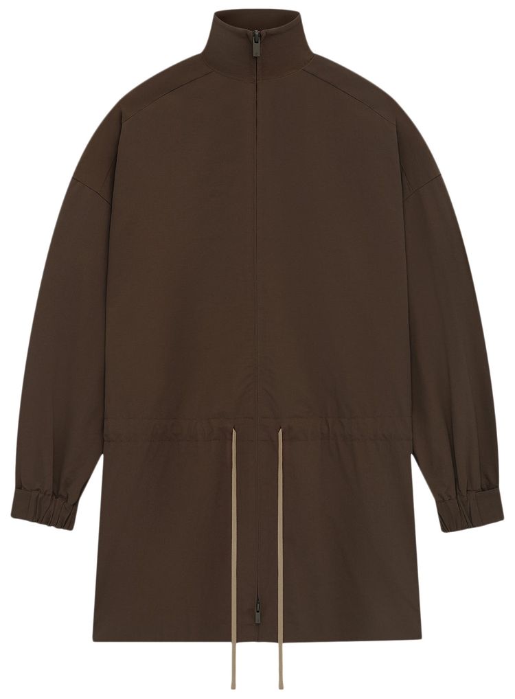 Fear of God Essentials Military Nylon Mockneck Anorak Brown