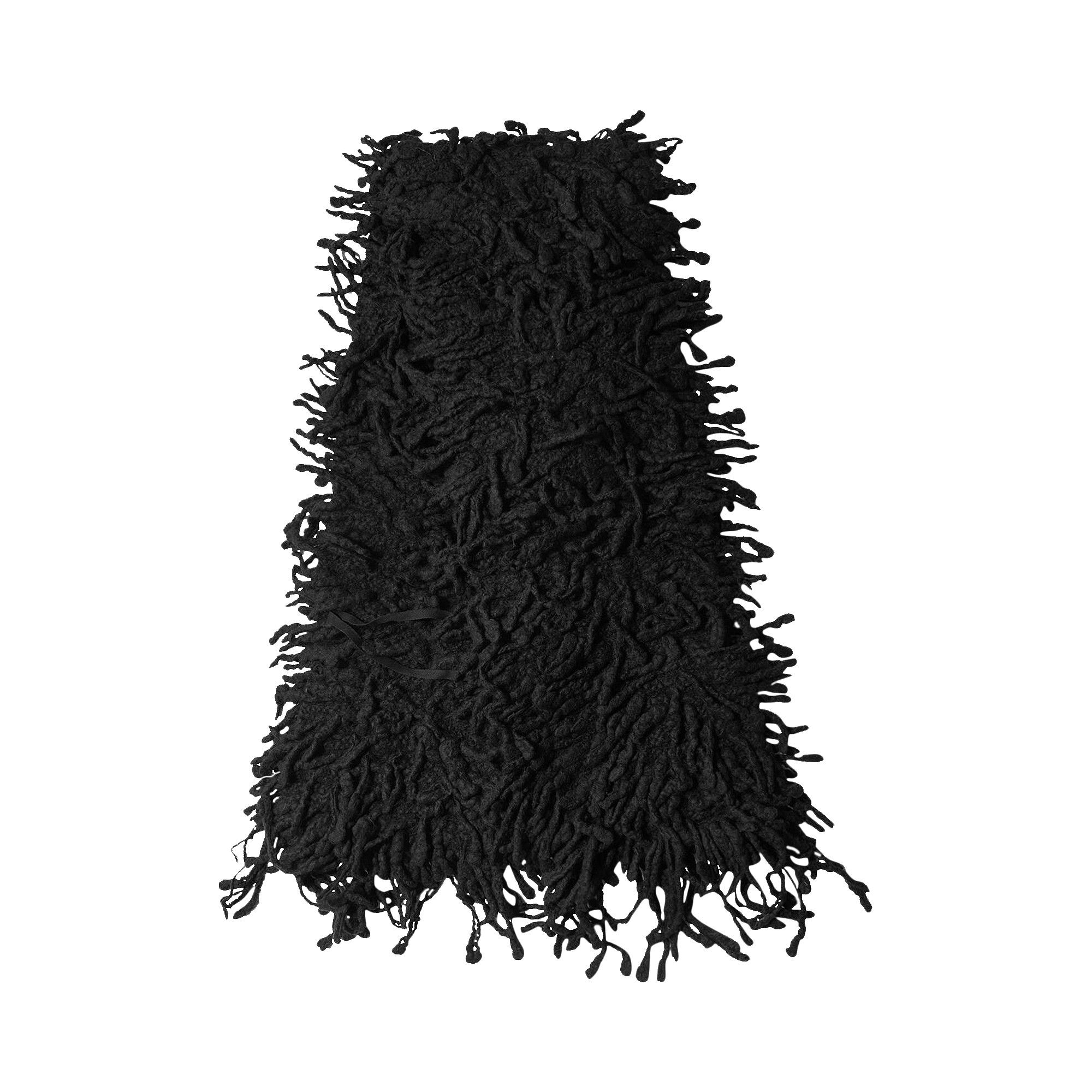 Buy Ann Demeulemeester Sanra Fringed Stole 30X200 cm 'Black