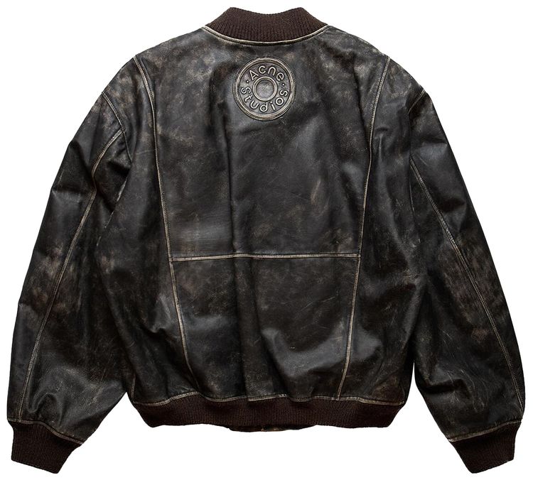 Acne Studios Liev Leather Bomber Jacket Black