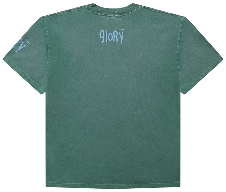 Hellstar Crochet Jesus T Shirt Green