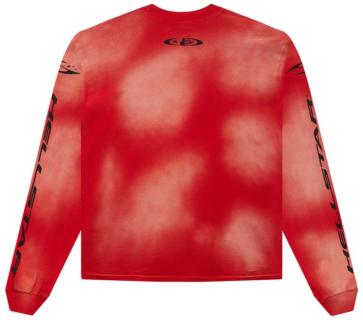 Hellstar H Cursive Logo Longsleeve Red