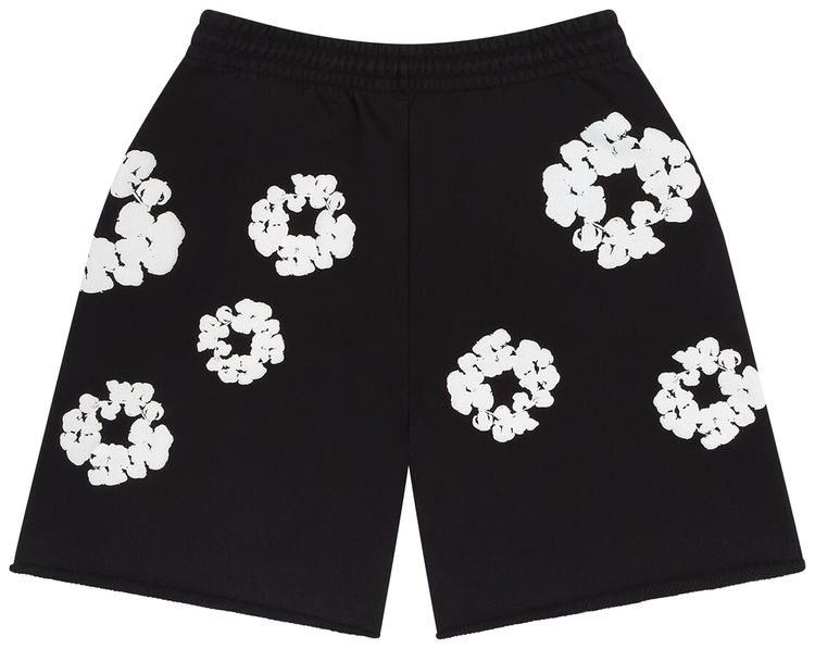 Denim Tears  The Cotton Wreath Shorts Black Black