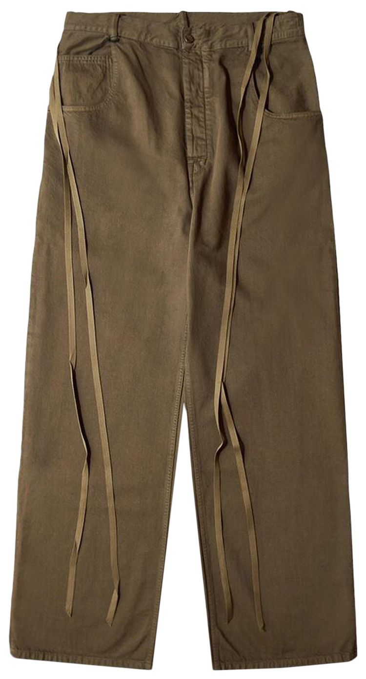 Ann Demeulemeester Olan 5 Pockets High Comfort Trousers Green