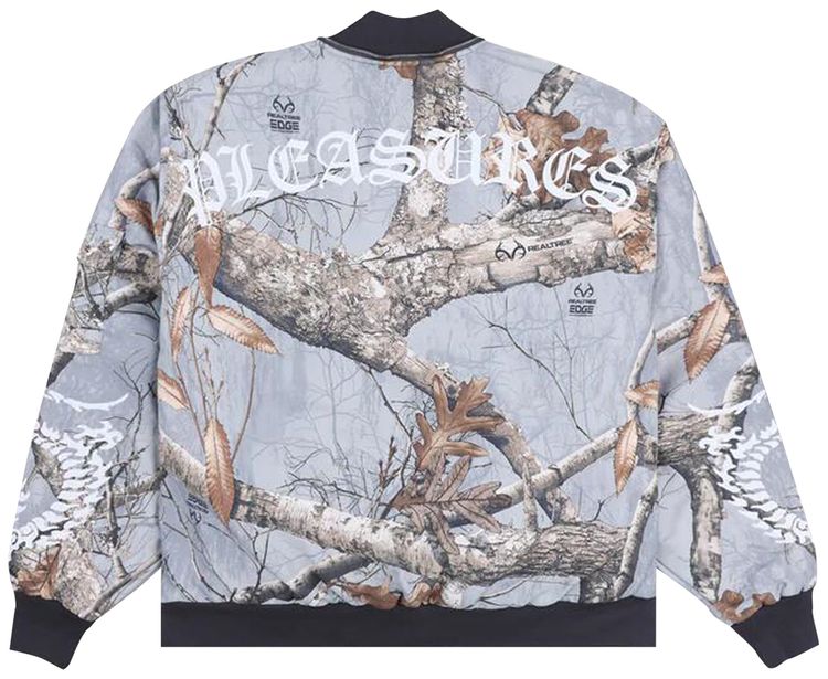 Pleasures Dragon Bomber Jacket Grey Edge