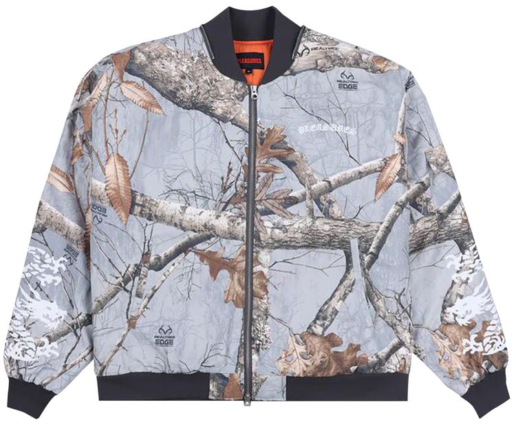 Pleasures Dragon Bomber Jacket Grey Edge