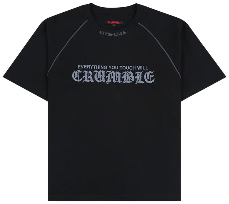 Pleasures Crumble Heavyweight Raglan Tee Black