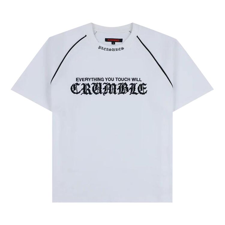 Pleasures Crumble Heavyweight Raglan Tee White
