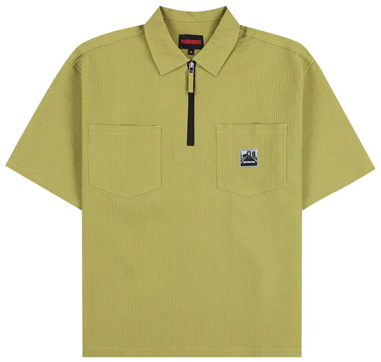 Pleasures Electron Zip Polo Olive