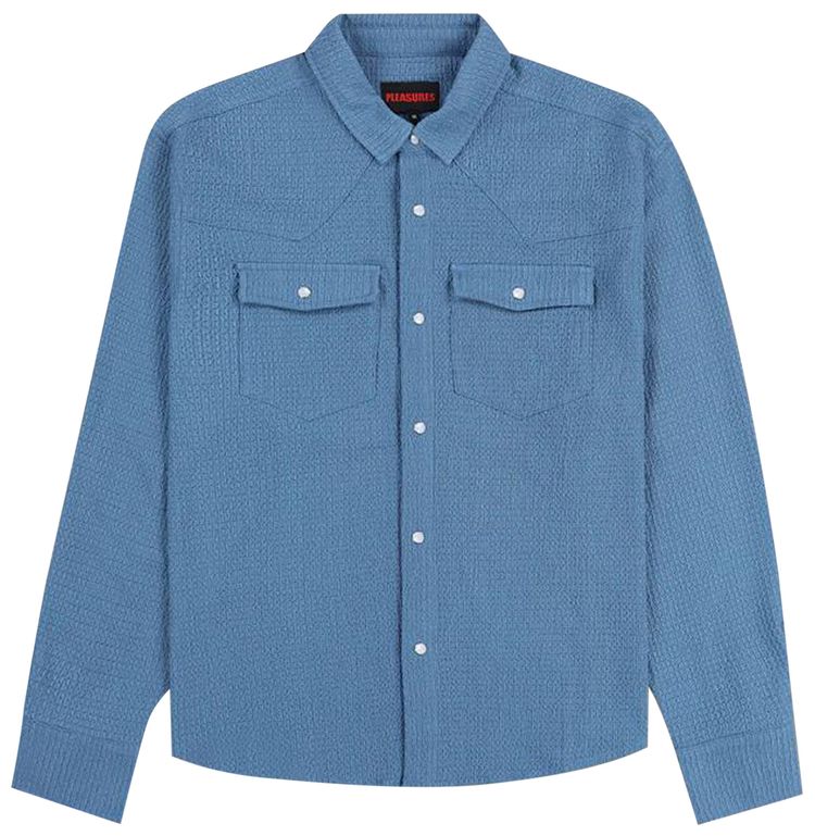 Pleasures Hive Western Shirt Blue