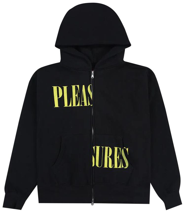 Pleasures Split Zip Hoodie Black