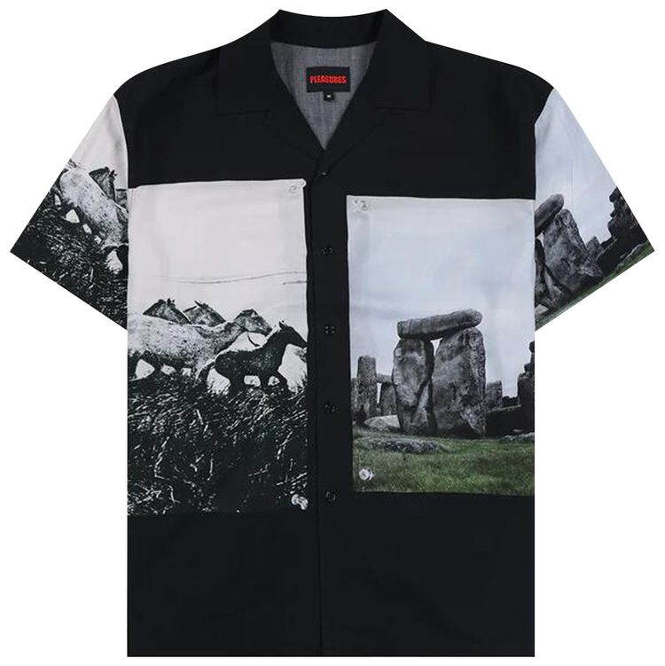 Pleasures Stone Horse Button Down Shirt Black