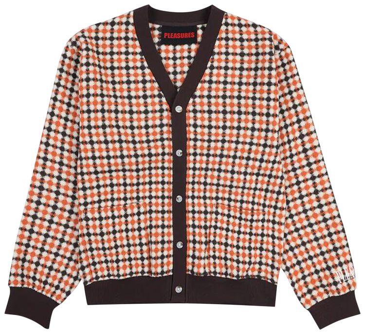 Pleasures Misquote Cardigan Orange