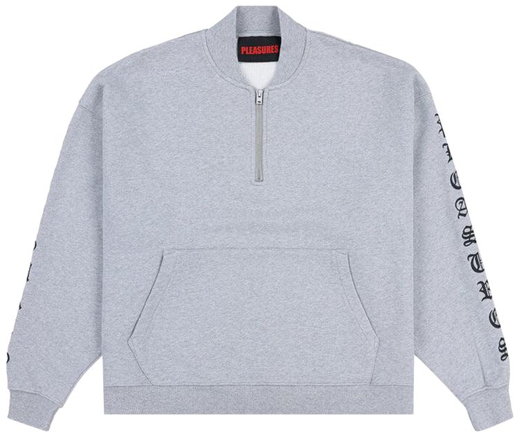 Pleasures OE Quarter Zip Grey Melange