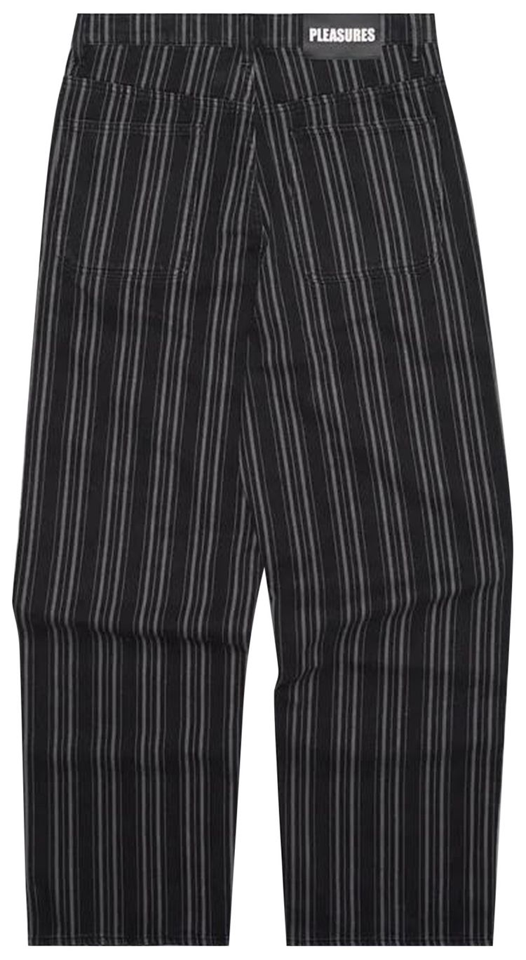 Pleasures Stripe Formula Baggy Pants Black