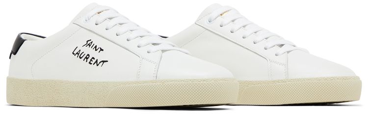 Saint Laurent Wmns Court Classic SL06 Low Optic White Black 2023