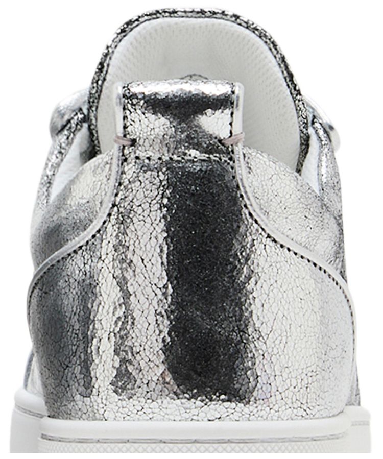 Christian Louboutin Louis Junior Spikes Low Manoir Laminated Silver