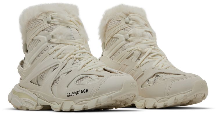 Balenciaga Wmns Track Hike Faux Fur   Beige