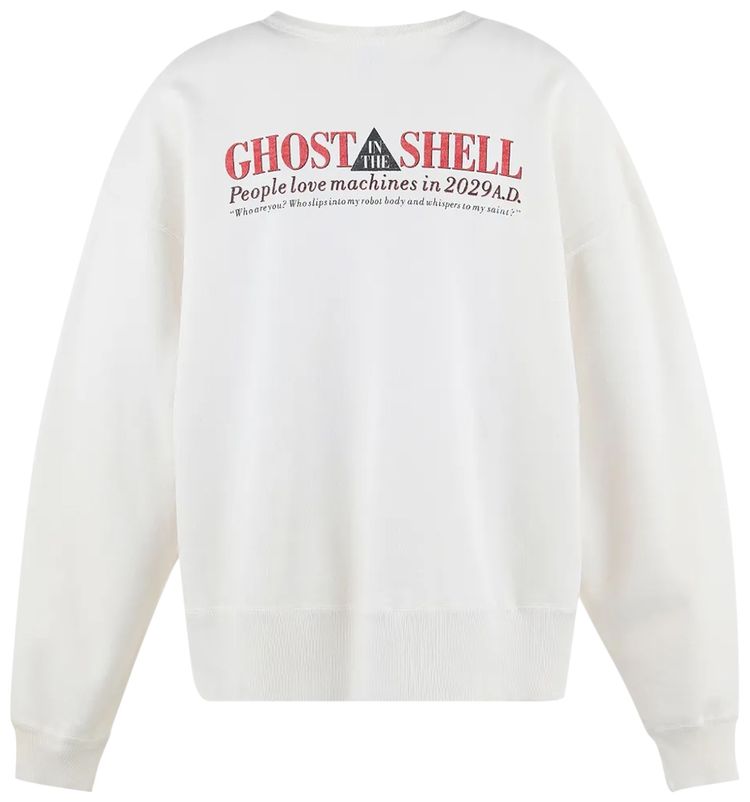 SAINT Mxxxxxx x Ghost in the Shell Crewneck Sweatshirt White