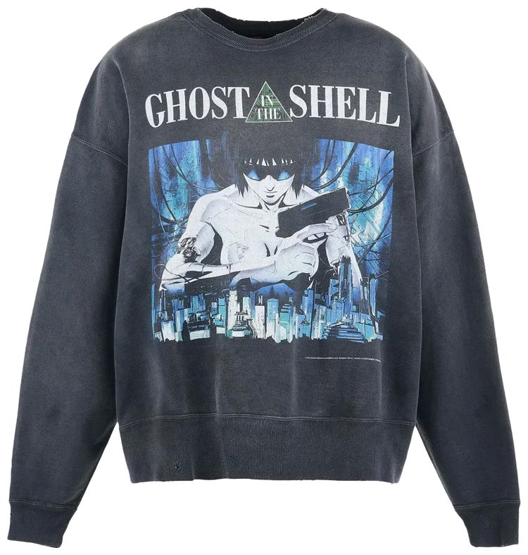 SAINT Mxxxxxx x Ghost in the Shell Crewneck Sweatshirt Black