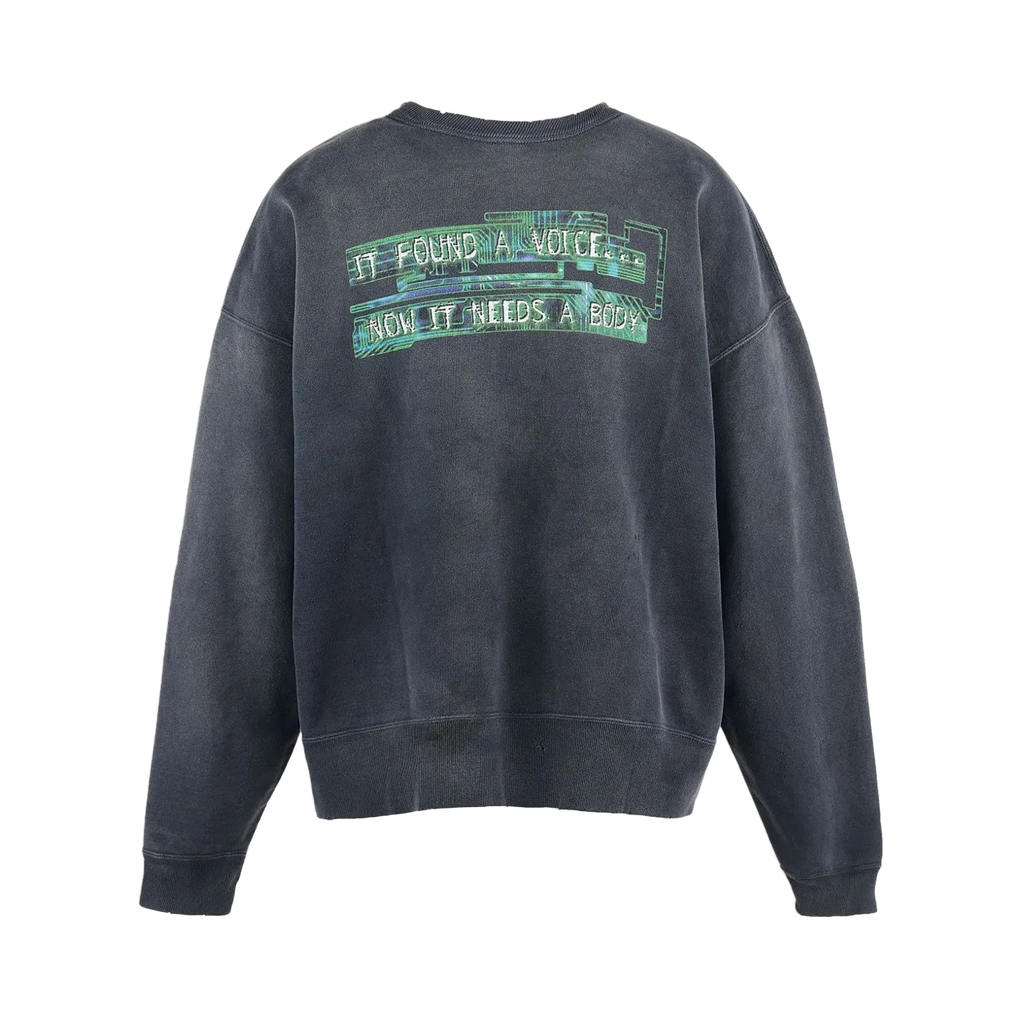Buy SAINT Mxxxxxx x Ghost in the Shell Crewneck Sweatshirt 'Black