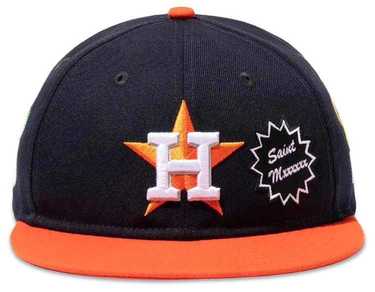 SAINT Mxxxxxx x MLB x New Era Astros Cap NavyOrange
