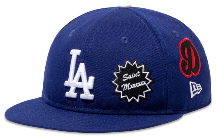 SAINT Mxxxxxx x MLB x New Era Dodgers Cap Blue