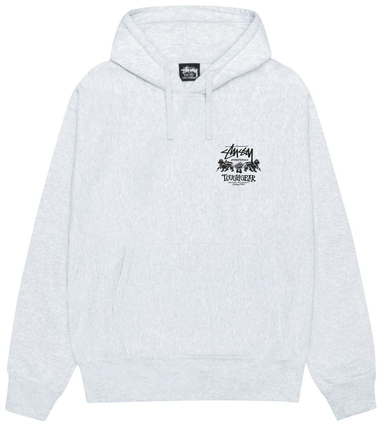 Stussy Tough Gear International Hoodie Ash Heather