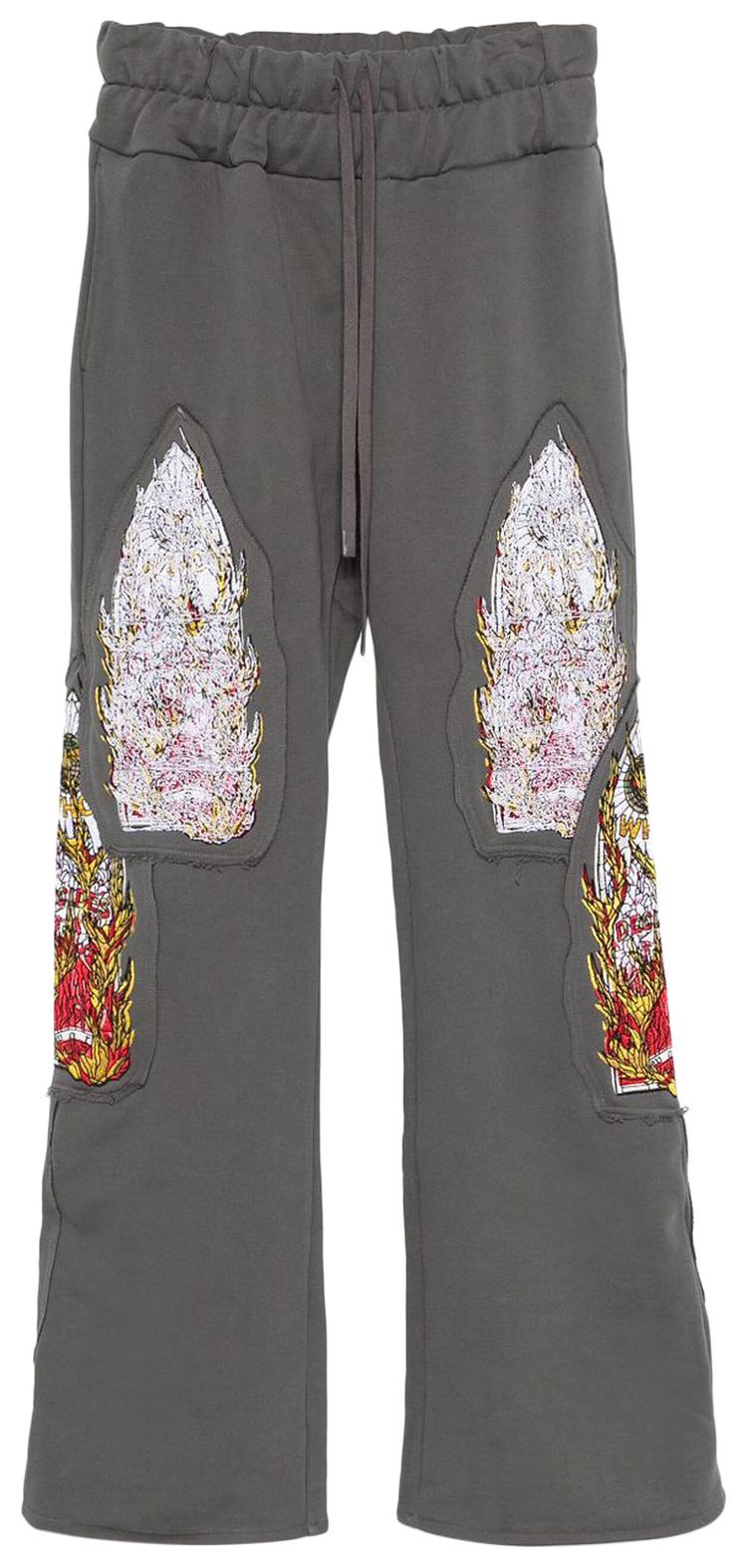 Who Decides War Triple Flame Glass Sweatpants Vintage Grey