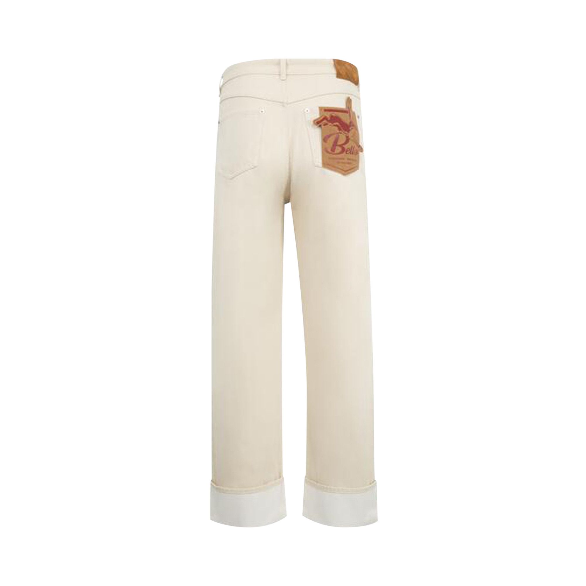 Buy Bottega Veneta Colored Turned Up Jeans 'Pale Meringue