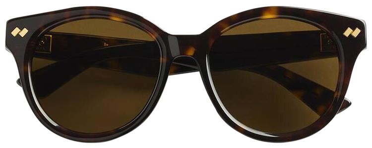 Bottega Veneta Dizzy Round Sunglasses Big HavanaHavanaBrown