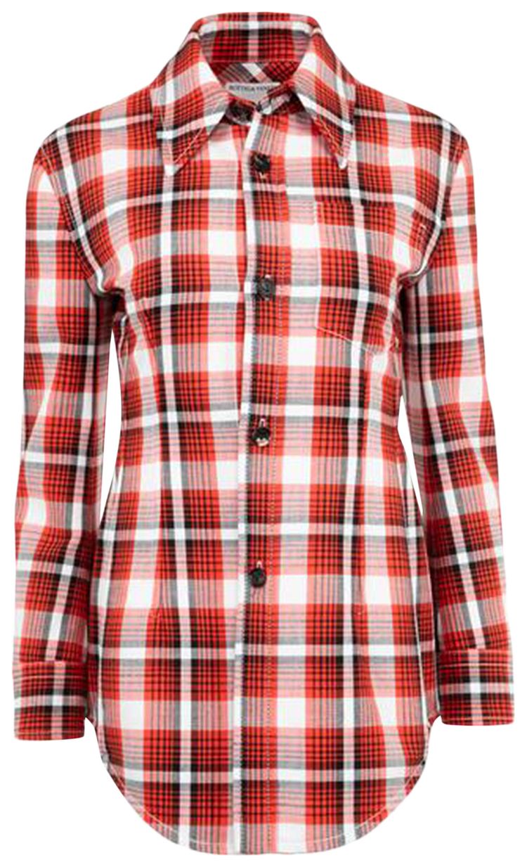 Bottega Veneta Structured Check Jacket TomatoChalkBlack