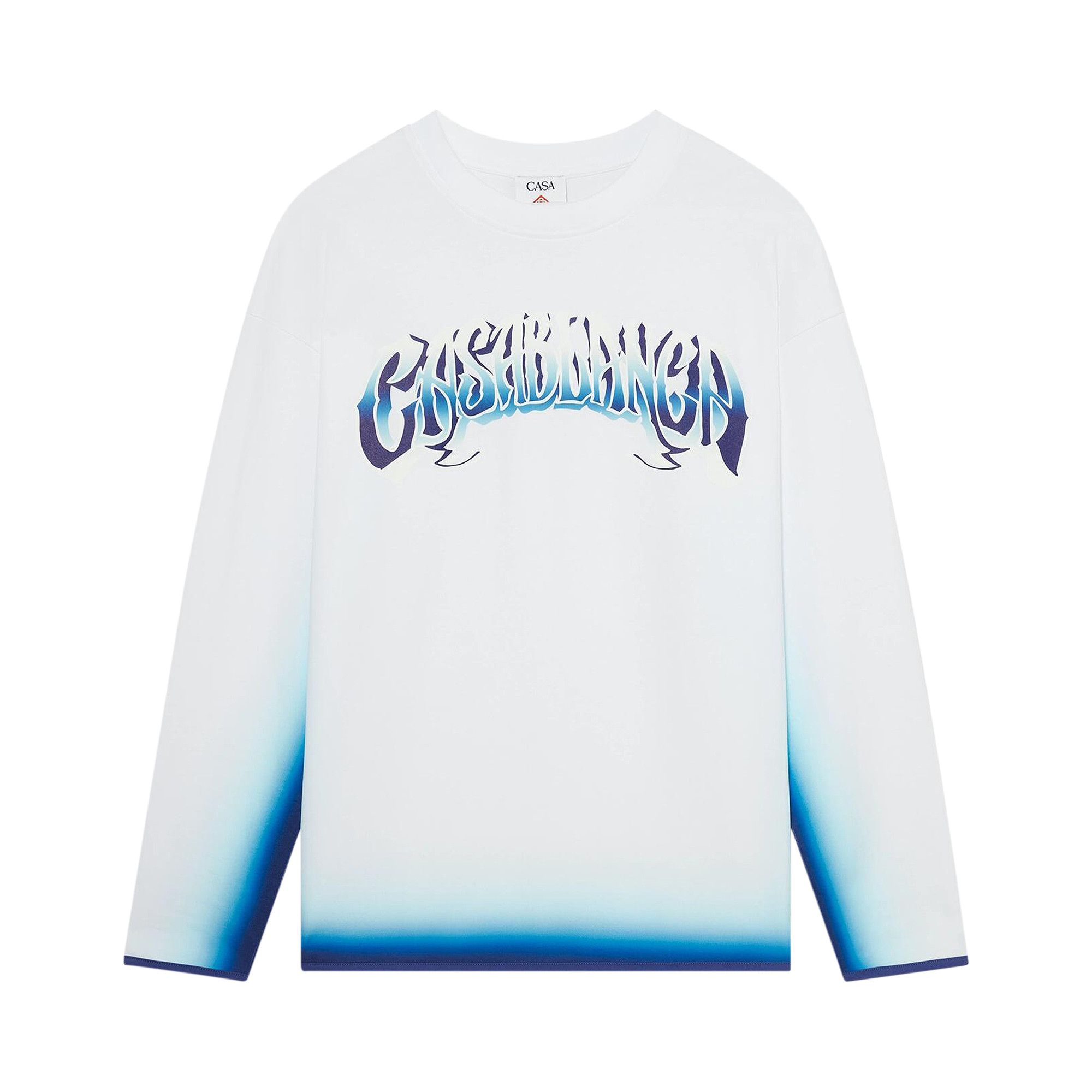 【国内発】CASABLANCA Blue Fade ロングスリーブ Tシャツ Buy Casablanca Long-Sleeve T-Shirt 'Blue Fade' - MS25 JTP