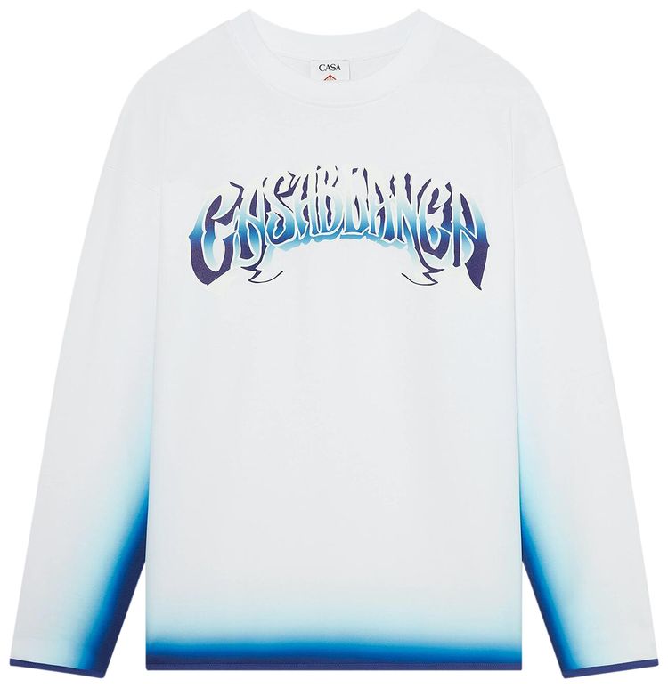 Casablanca Long Sleeve T Shirt Blue Fade