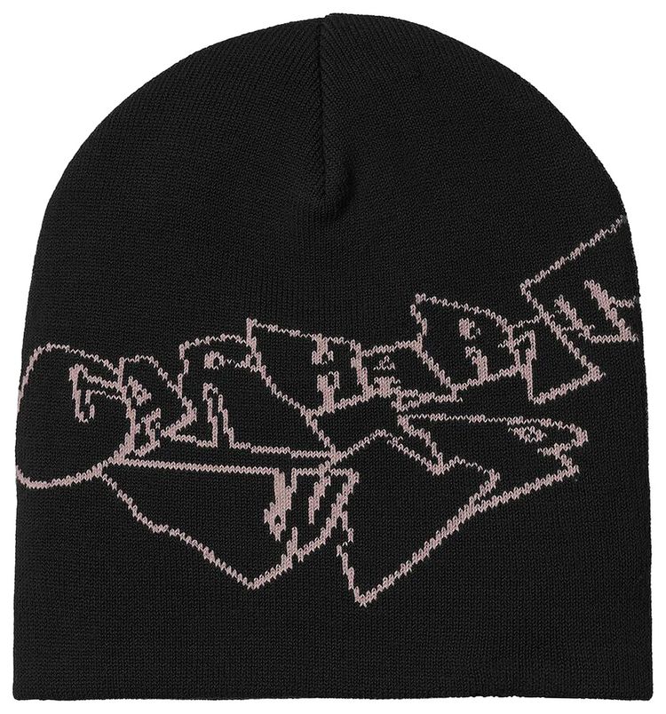 Carhartt WIP Screwed Up Scripter Beanie BlackHortensia