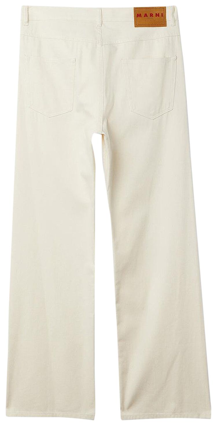 Marni Melange Effect Jeans Off White