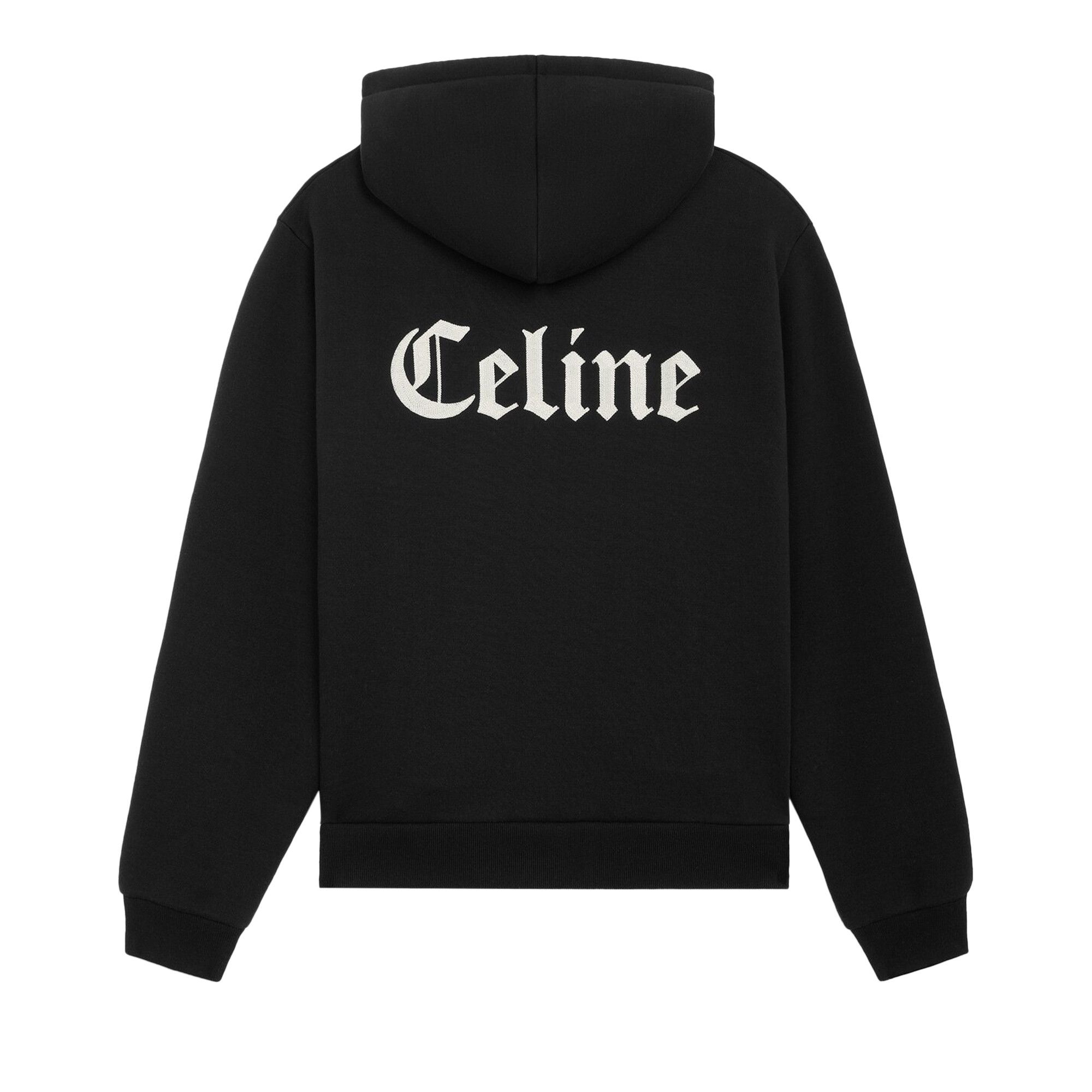 Buy CELINE Zipped Hoodie 'Black/White' - RY09I670Q 38AW | GOAT