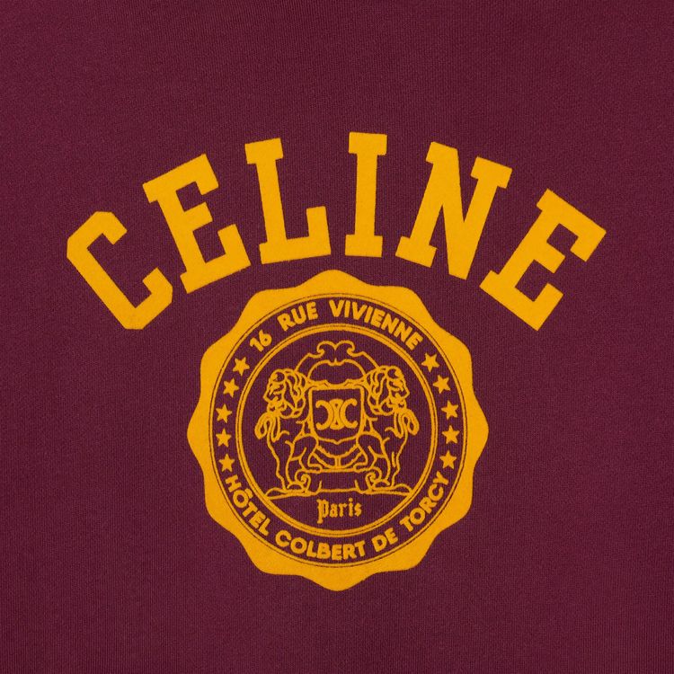 CELINE Blason Hoodie Bordeaux CeteBouton Gold