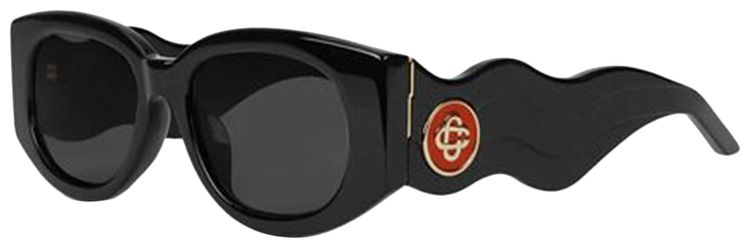 Casablanca Oval Sunglasses BlackYellow