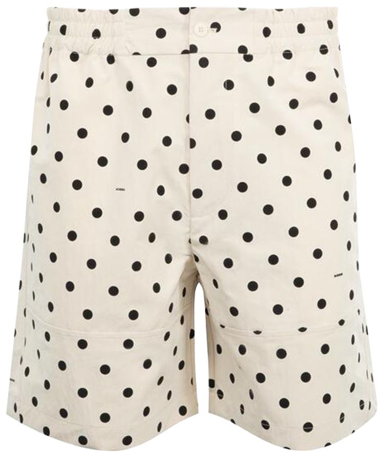 Jacquemus Le Short Aloe Print Dots LogoOff White