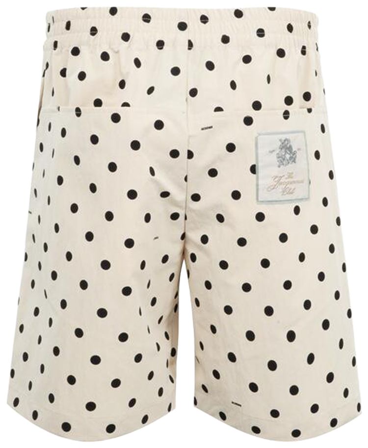 Jacquemus Le Short Aloe Print Dots LogoOff White