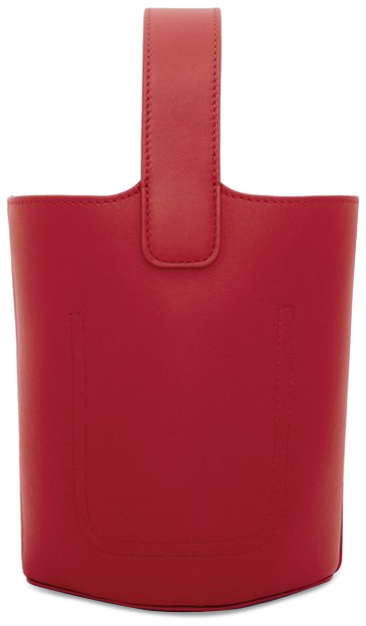 Loewe Mini Pebble Bucket Bag Burnt Red