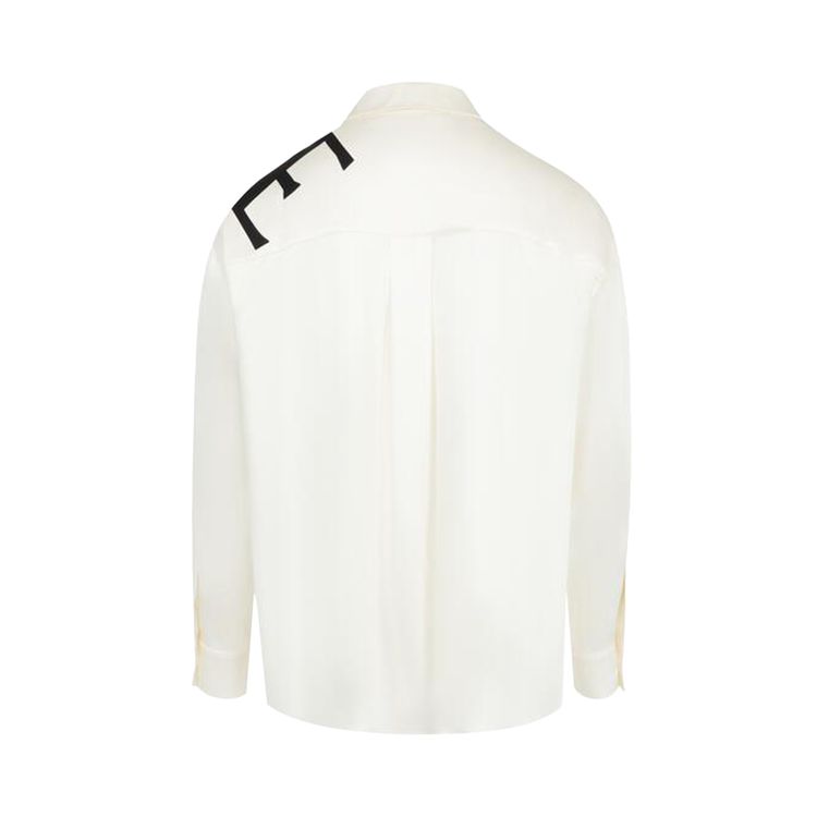 Loewe Long Sleeve Silk Shirt White