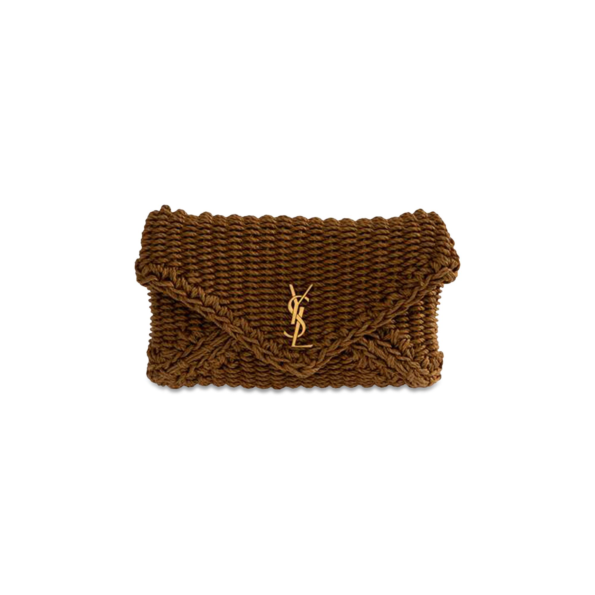 asa　寝具　YSL yves saint laurent ダウン YSL SAINT LAURENT SOLFERINO SMALL LEOPARD PRINT CALF HAIR