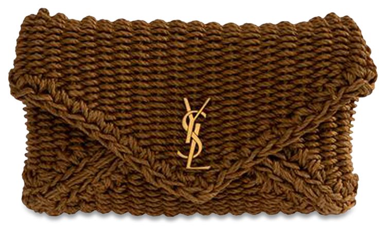 Saint Laurent Small Chain Pouch Light Brown
