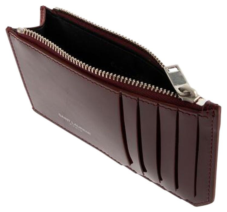 Saint Laurent Zip Wallet Bordeaux