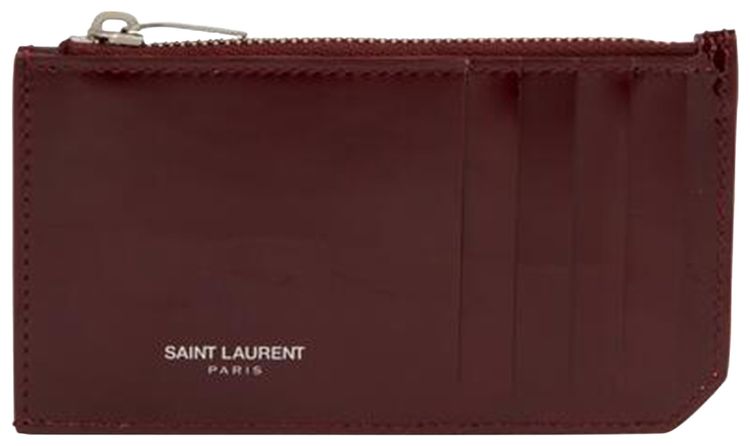 Saint Laurent Zip Wallet Bordeaux