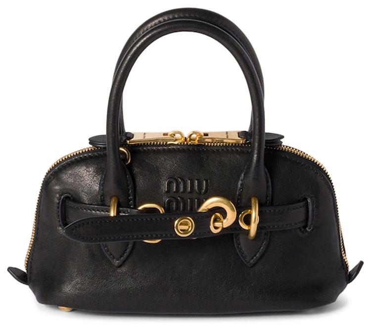 Miu Miu Aventure Mini Nappa Leather Bag Black